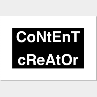 Content Creator Posters and Art